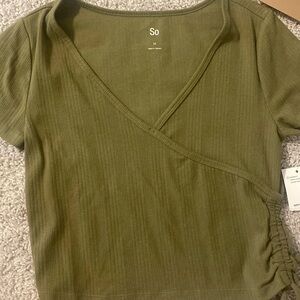 Army Green side tie top